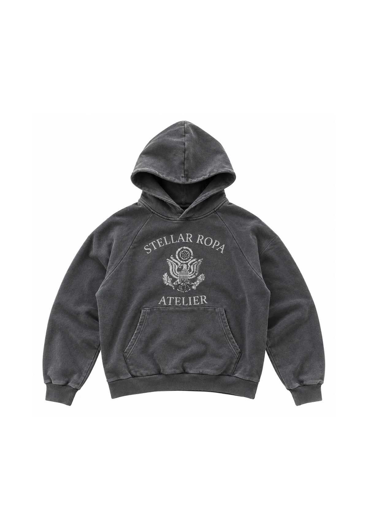 WASHED GREY HOODIE