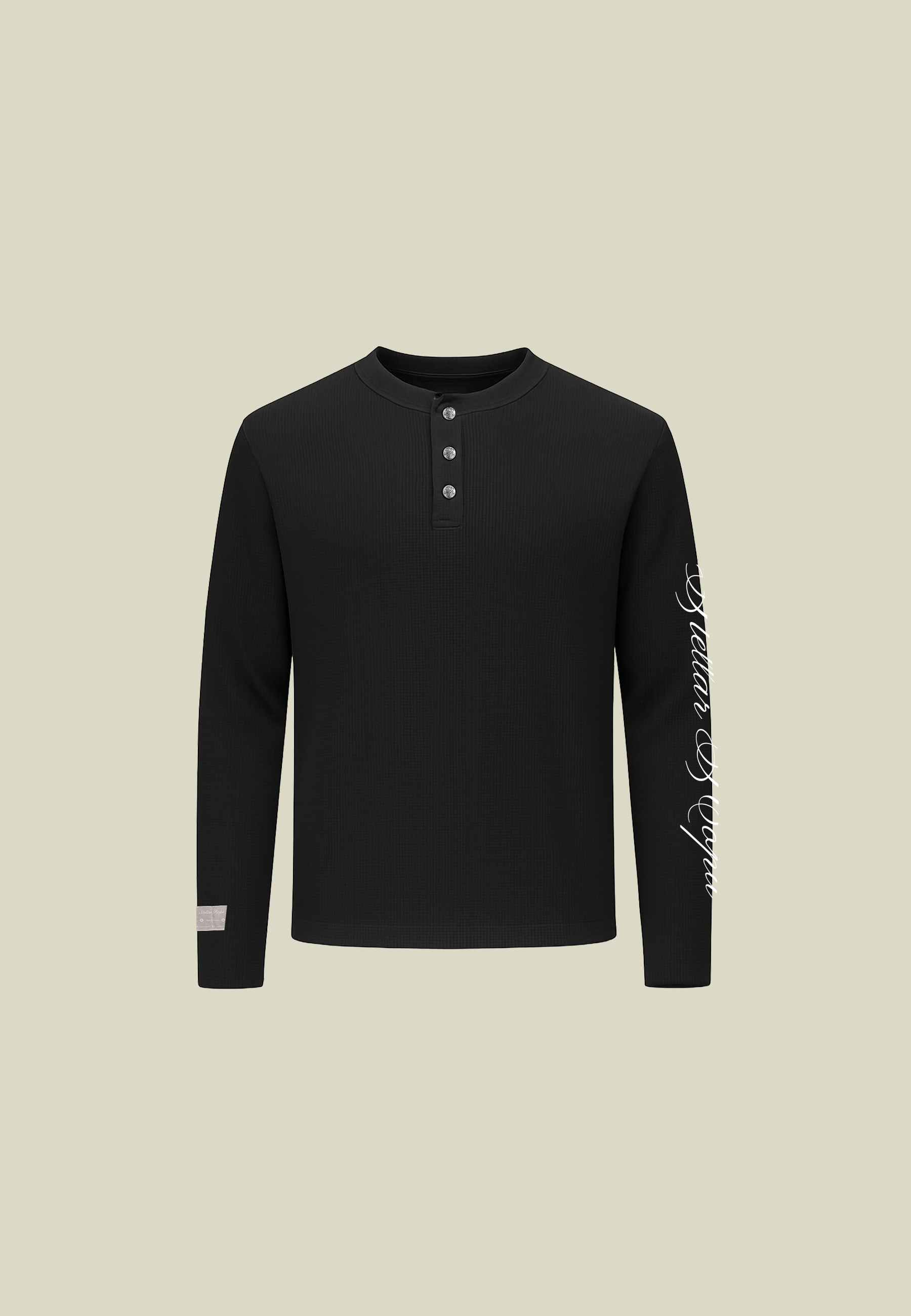 BF Waffle Longsleeve Black