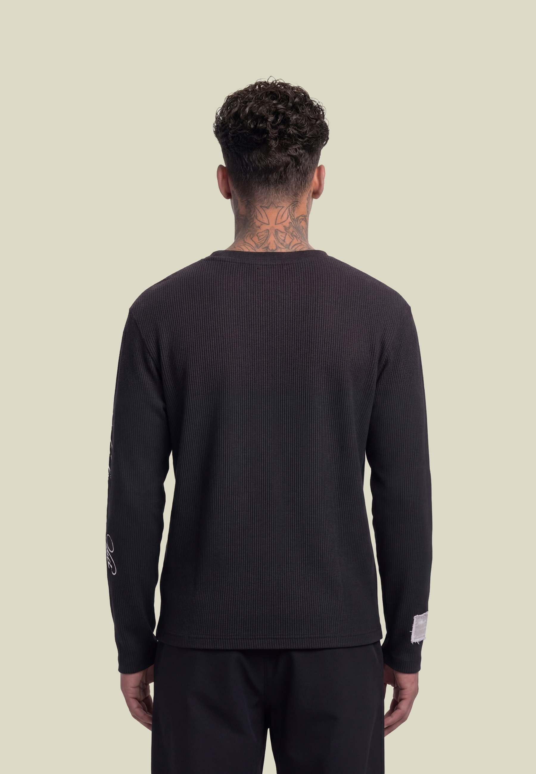 BF Waffle Longsleeve Black