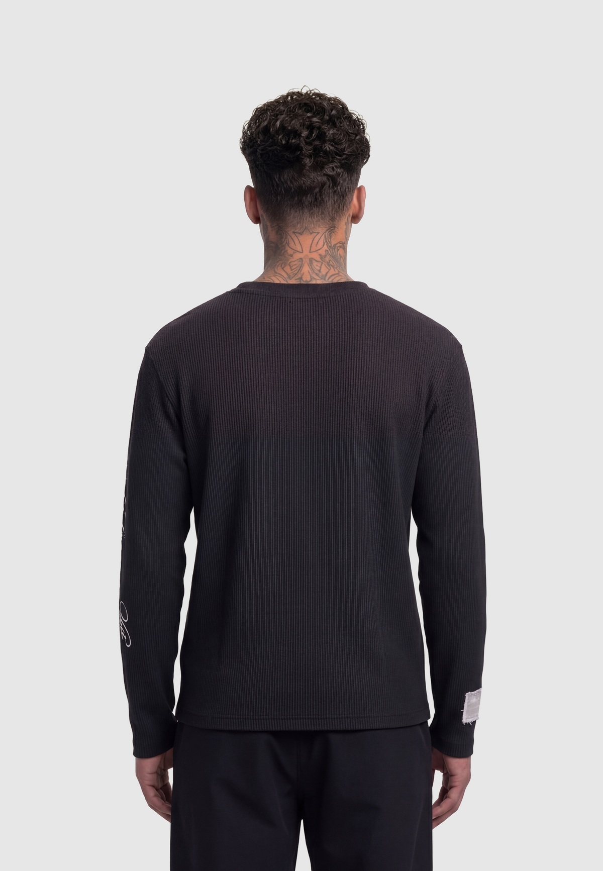 BF Waffle Longsleeve Black