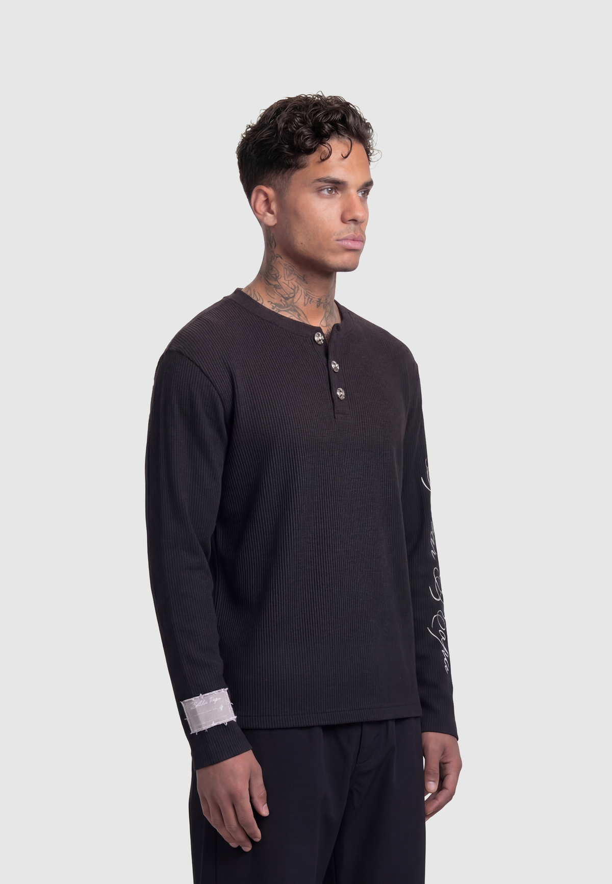 BF Waffle Longsleeve Black