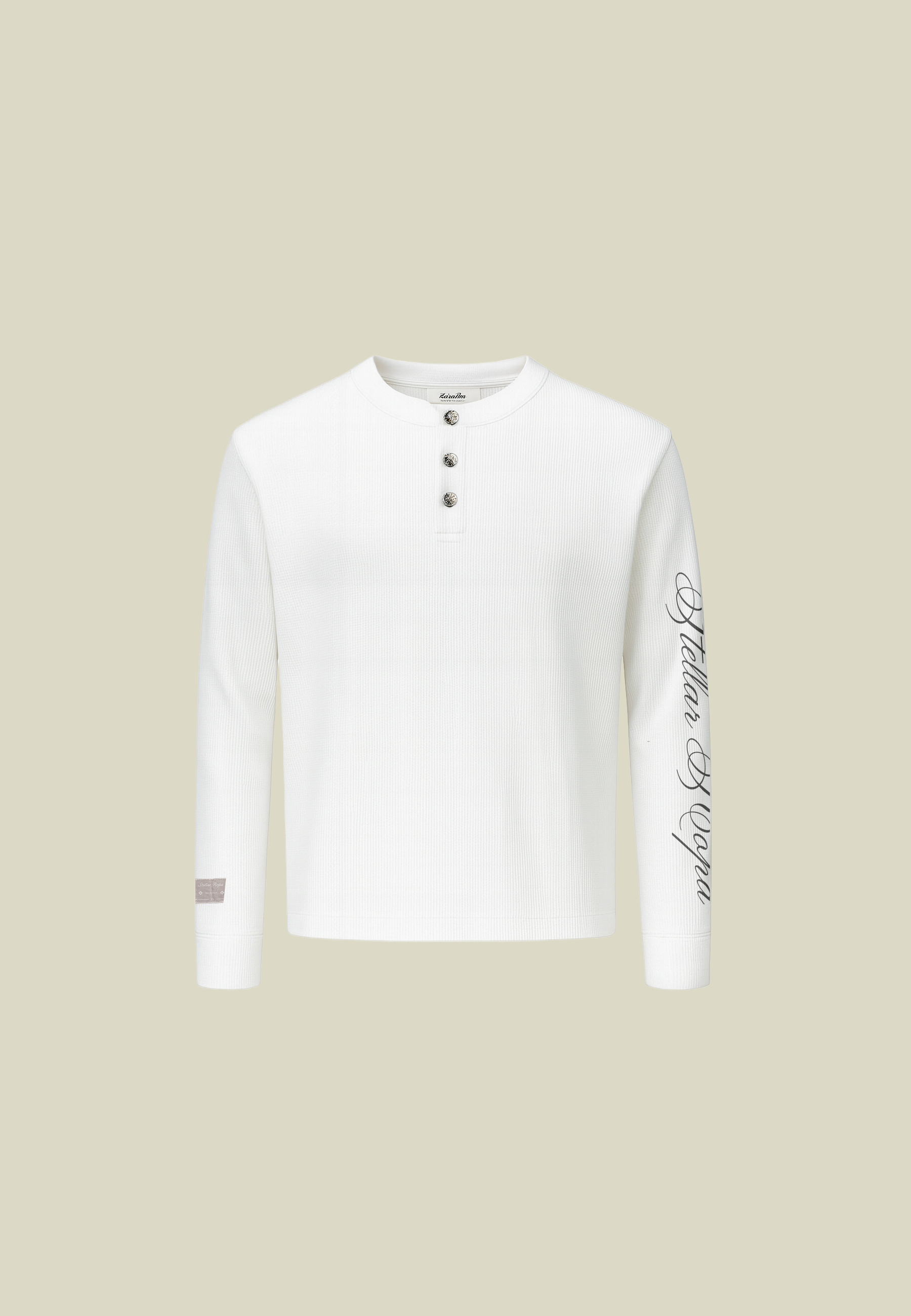 BF Waffle Longsleeve White
