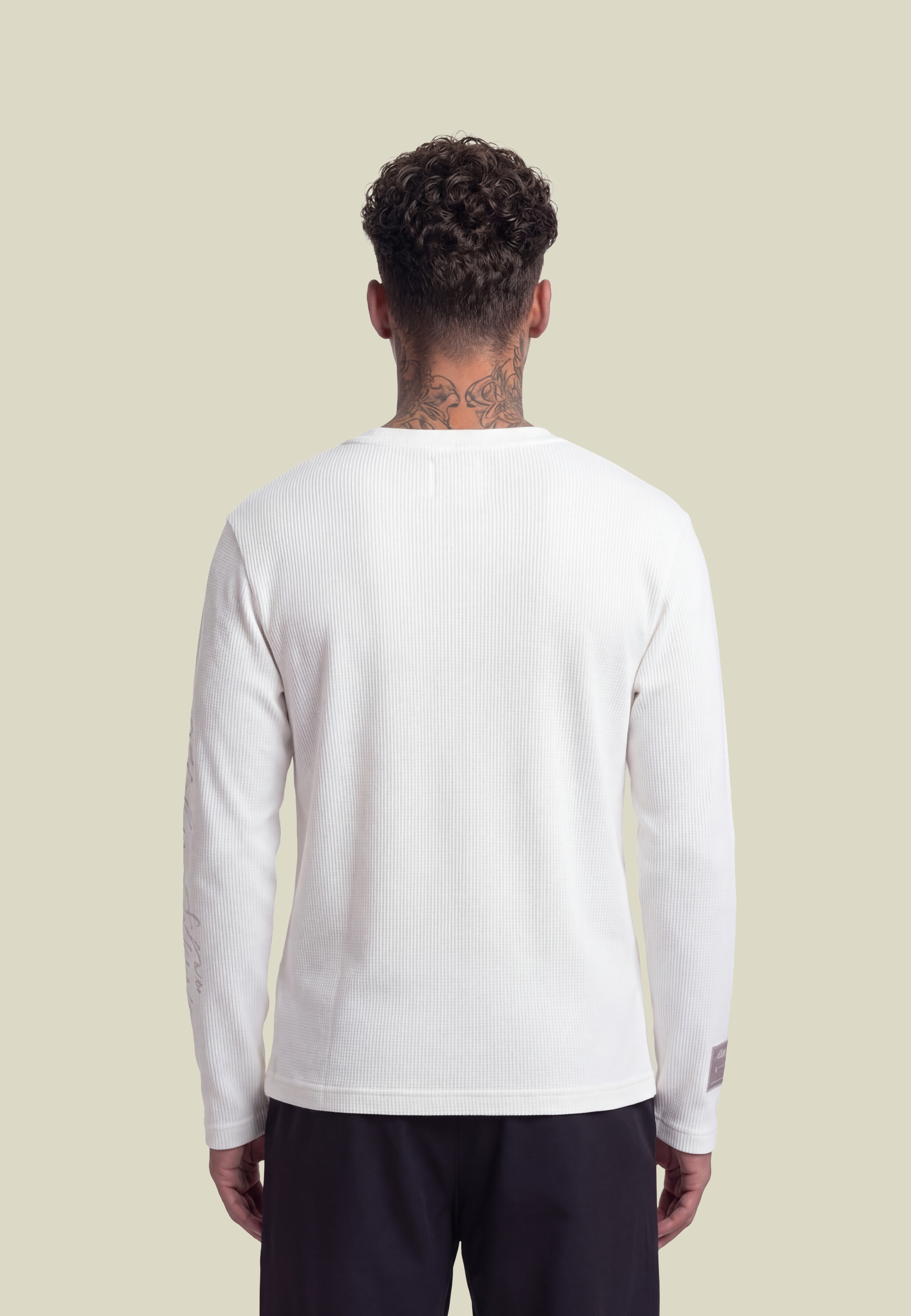 BF Waffle Longsleeve White