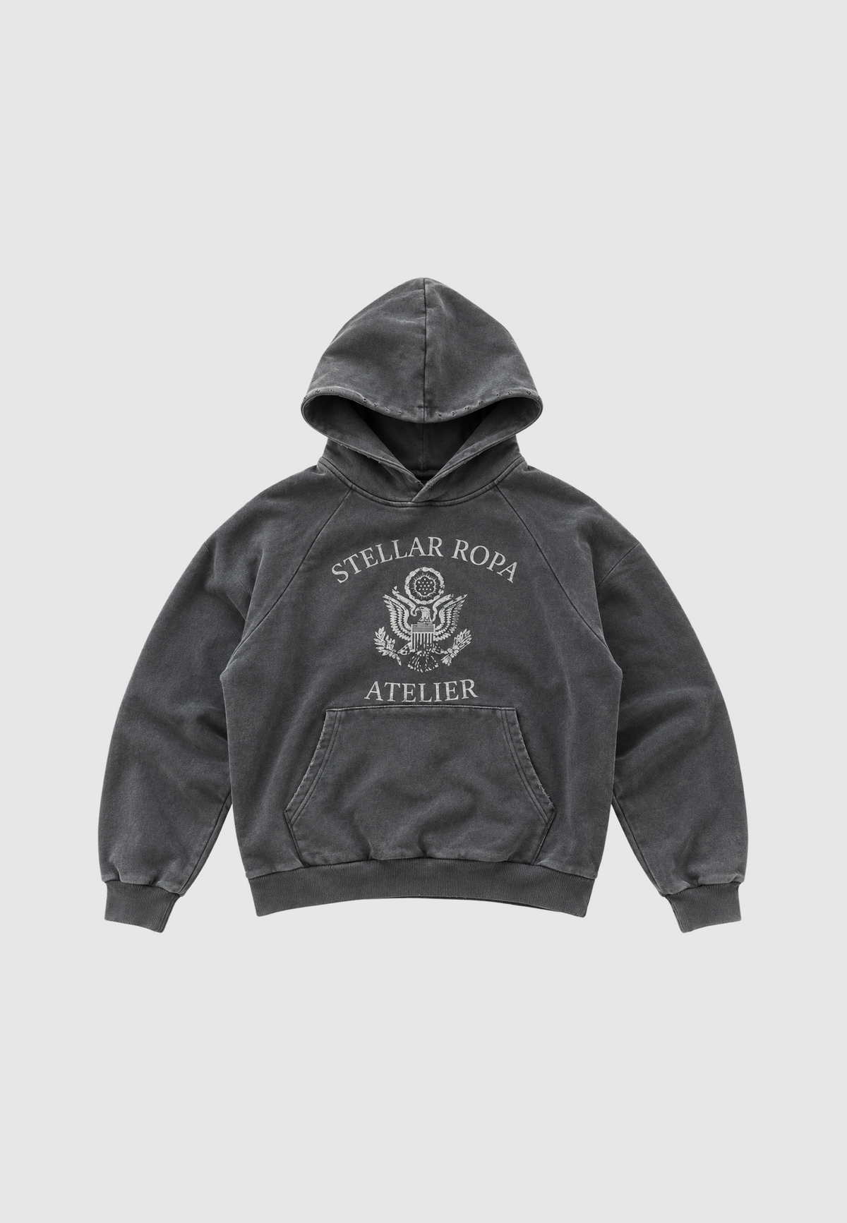 WASHED GREY HOODIE
