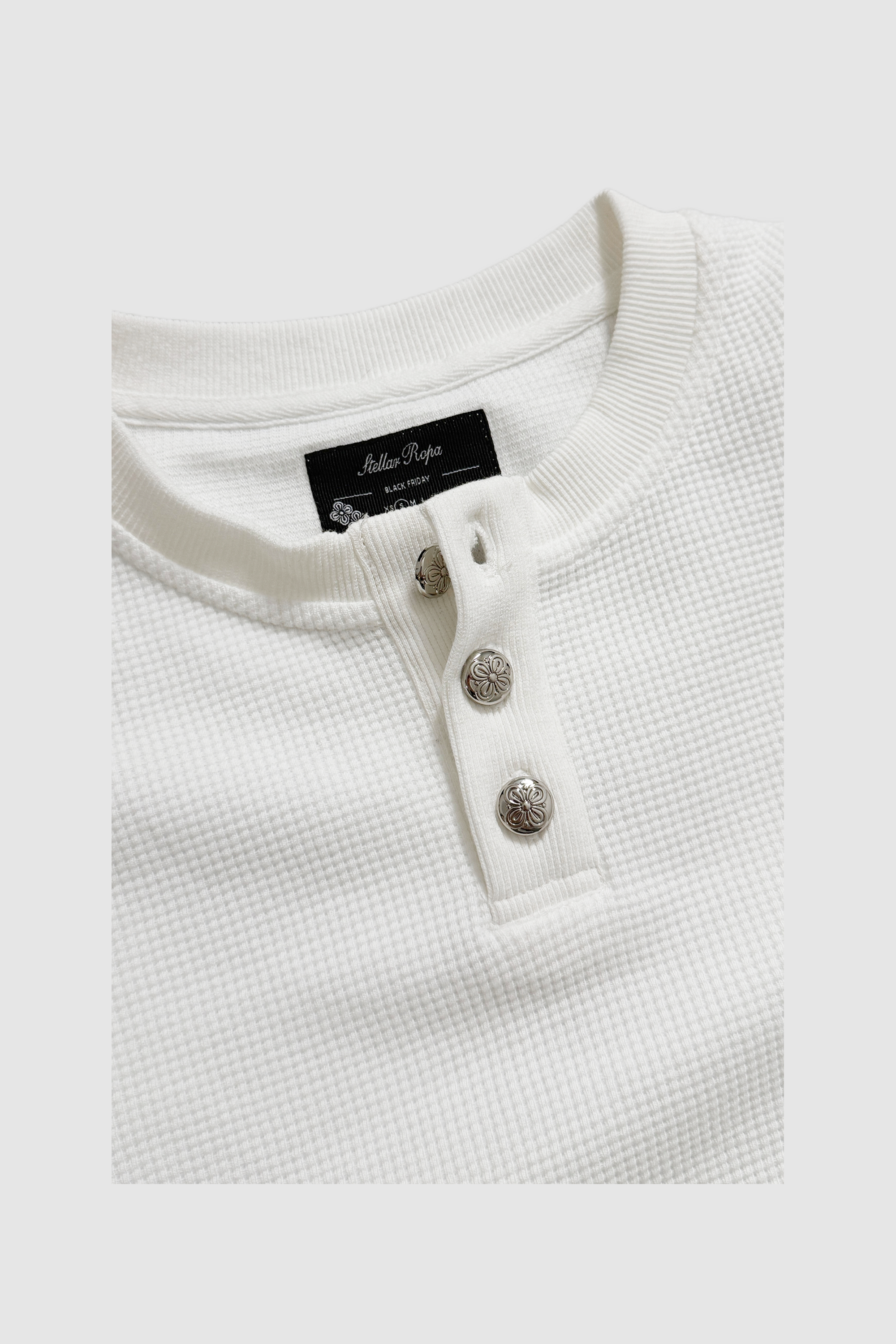 Black Friday Waffle Longsleeve White