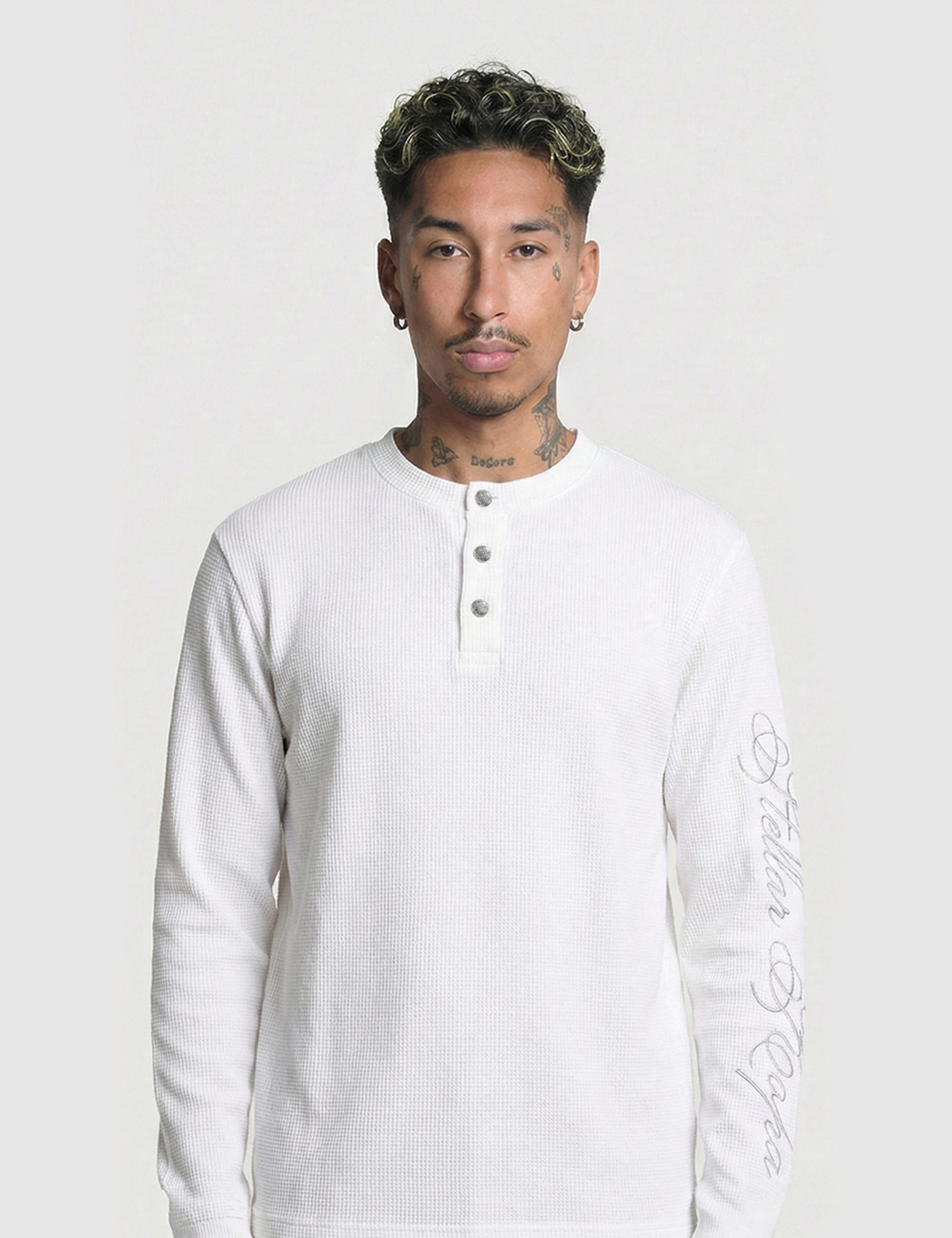 BF Waffle Longsleeve White
