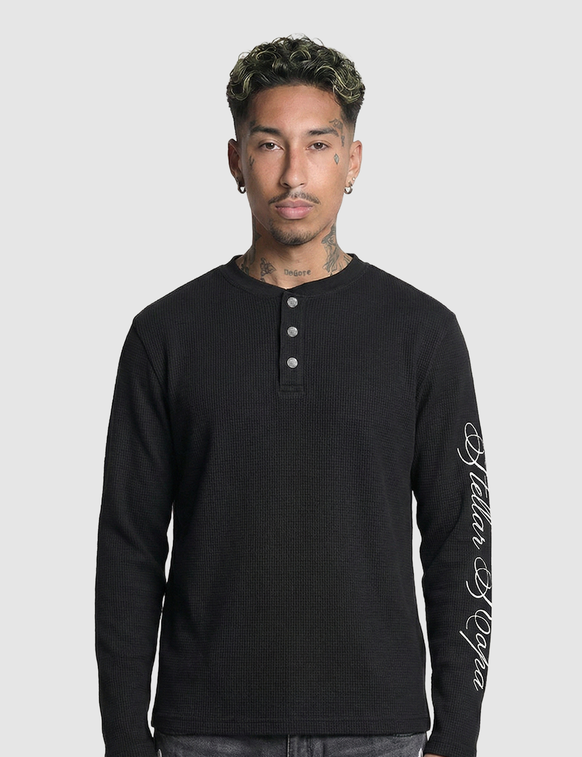 BF Waffle Longsleeve Black